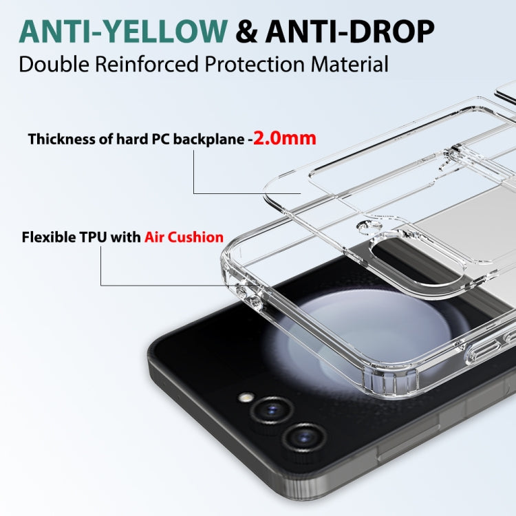 For Samsung Galaxy Z Flip6 Scratchproof Acrylic TPU Phone Case - Transparent