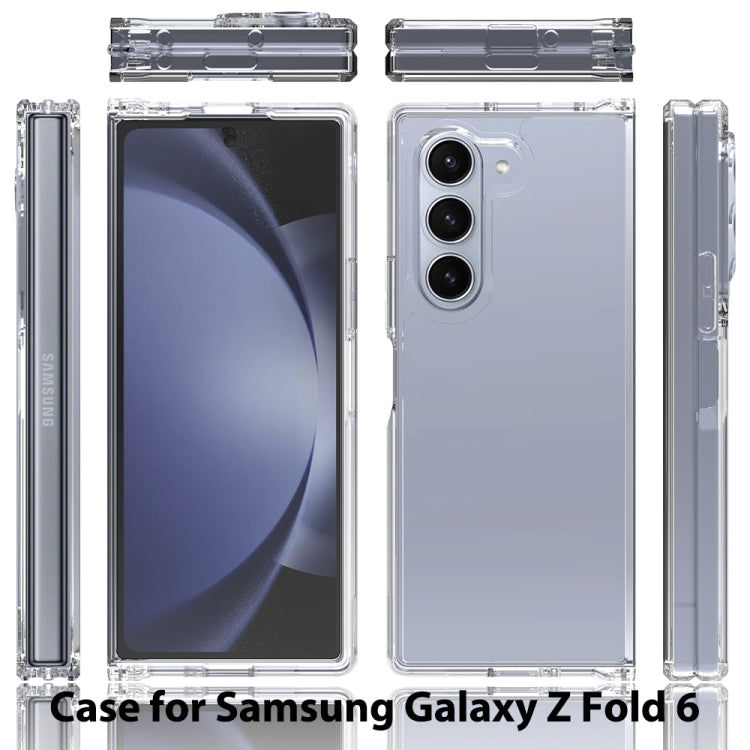For Samsung Galaxy Z Fold6 Scratchproof Acrylic TPU Phone Case - Transparent