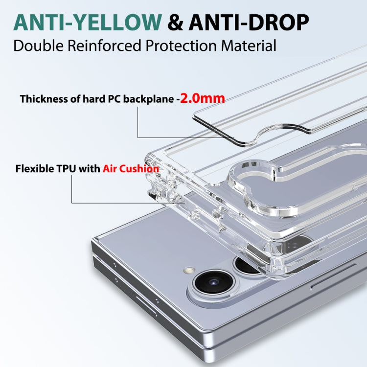 For Samsung Galaxy Z Fold6 Scratchproof Acrylic TPU Phone Case - Transparent