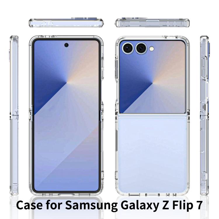 For Samsung Galaxy Z Flip7 5G Scratchproof Acrylic TPU Phone Case - Transparent