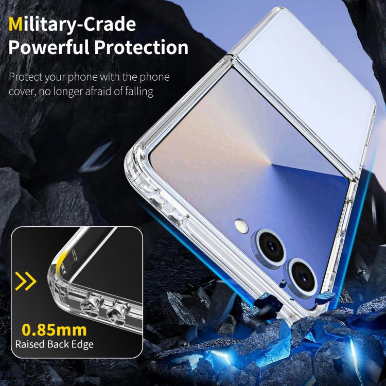 For Samsung Galaxy Z Flip7 5G Scratchproof Acrylic TPU Phone Case - Transparent