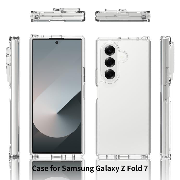 For Samsung Galaxy Z Fold7 5G Scratchproof Acrylic TPU Phone Case - Transparent
