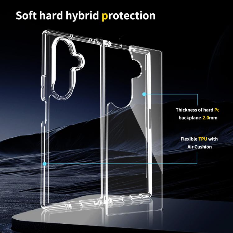 For Samsung Galaxy Z Fold7 5G Scratchproof Acrylic TPU Phone Case - Transparent