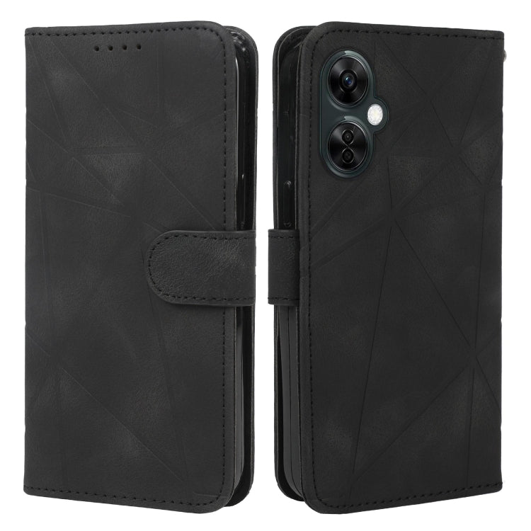 For OnePlus Nord CE 3 Lite Skin Feel Geometric Lines Leather Phone Case