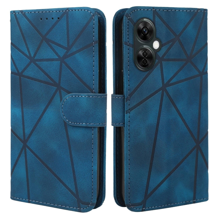 For OnePlus Nord CE 3 Lite Skin Feel Geometric Lines Leather Phone Case