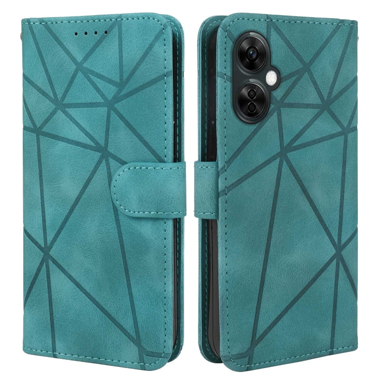 For OnePlus Nord CE 3 Lite Skin Feel Geometric Lines Leather Phone Case