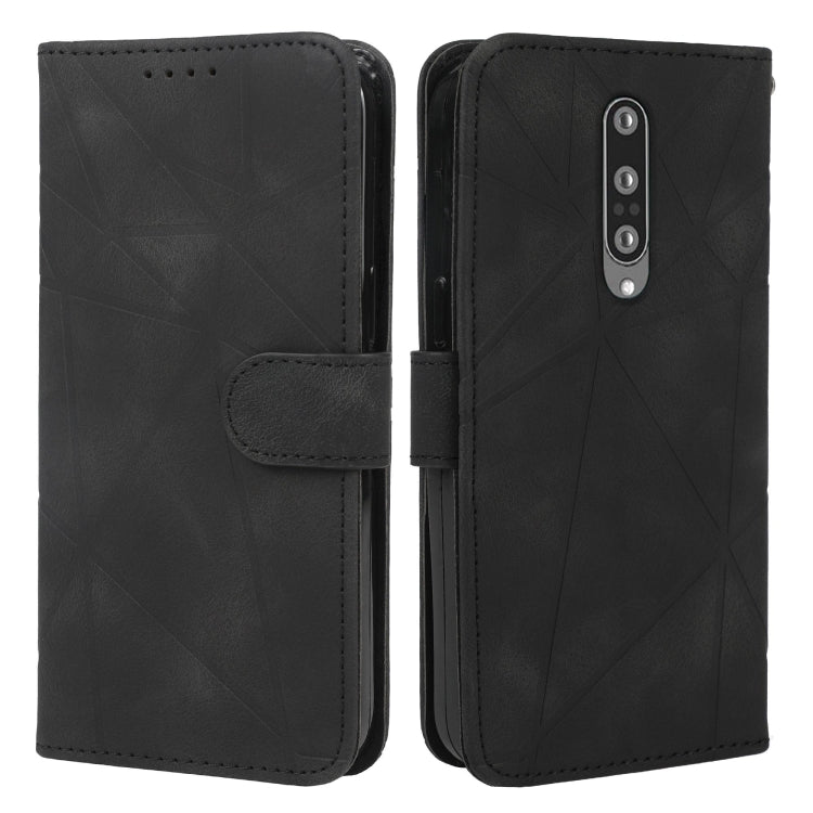 For OnePlus 8 Skin Feel Geometric Lines Leather Phone Case