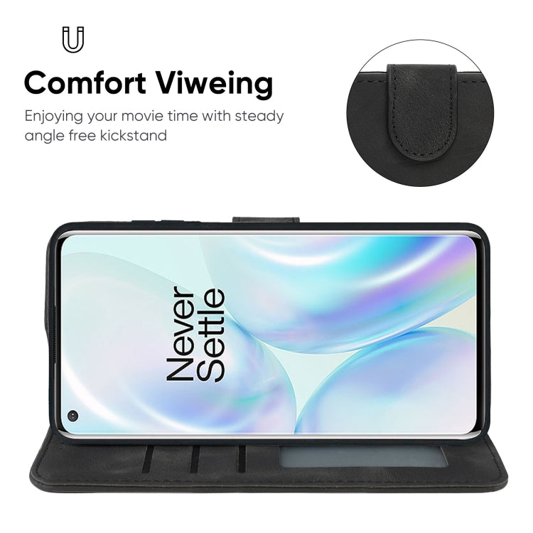 For OnePlus 8 Skin Feel Geometric Lines Leather Phone Case