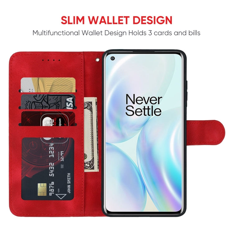 For OnePlus 8 Skin Feel Geometric Lines Leather Phone Case