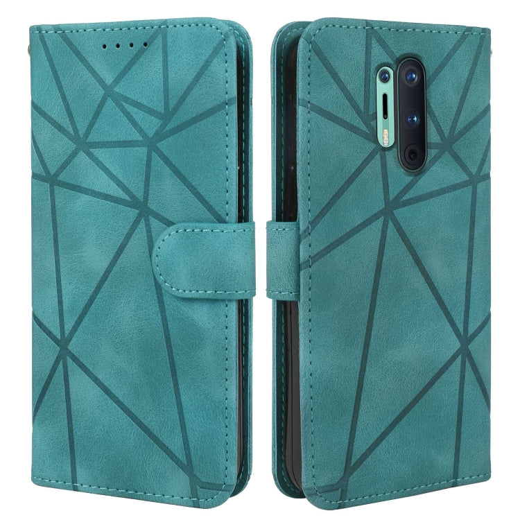 For OnePlus 8 Pro Skin Feel Geometric Lines Leather Phone Case