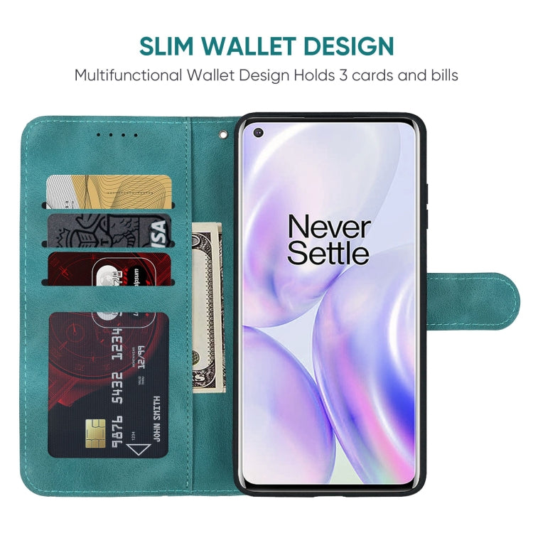 For OnePlus 8 Pro Skin Feel Geometric Lines Leather Phone Case