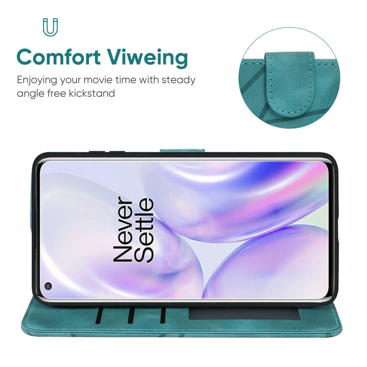 For OnePlus 8 Pro Skin Feel Geometric Lines Leather Phone Case