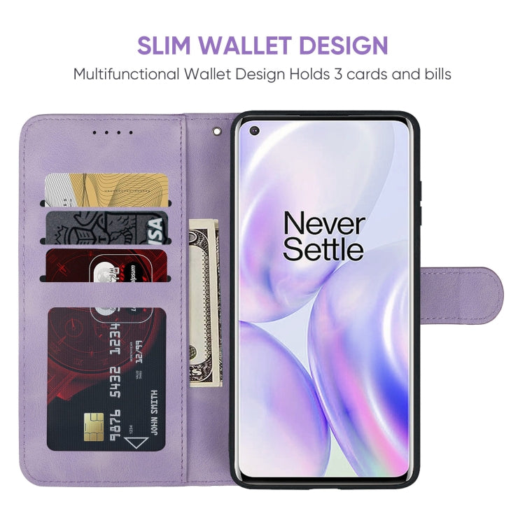 For OnePlus 8 Pro Skin Feel Geometric Lines Leather Phone Case