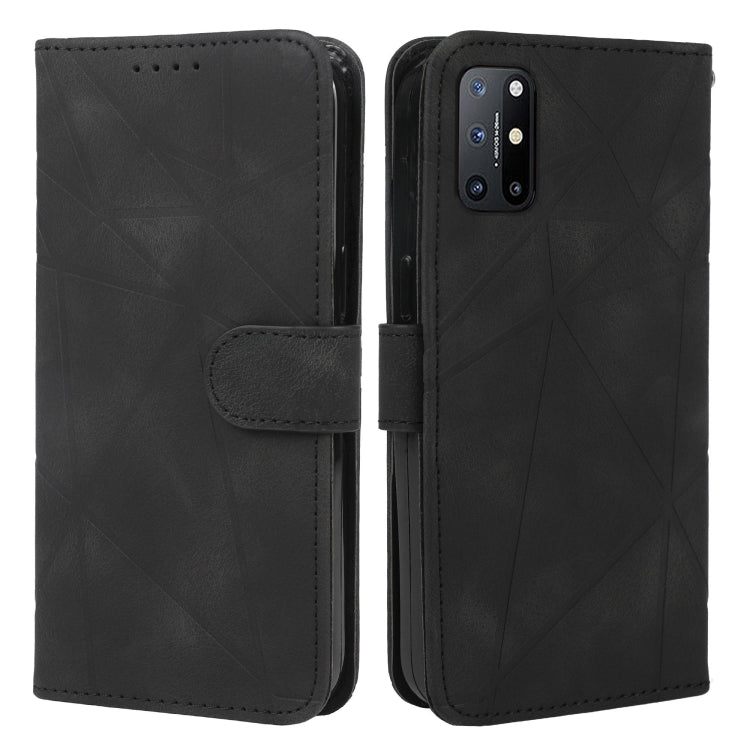 For OnePlus 8T Skin Feel Geometric Lines Leather Phone Case