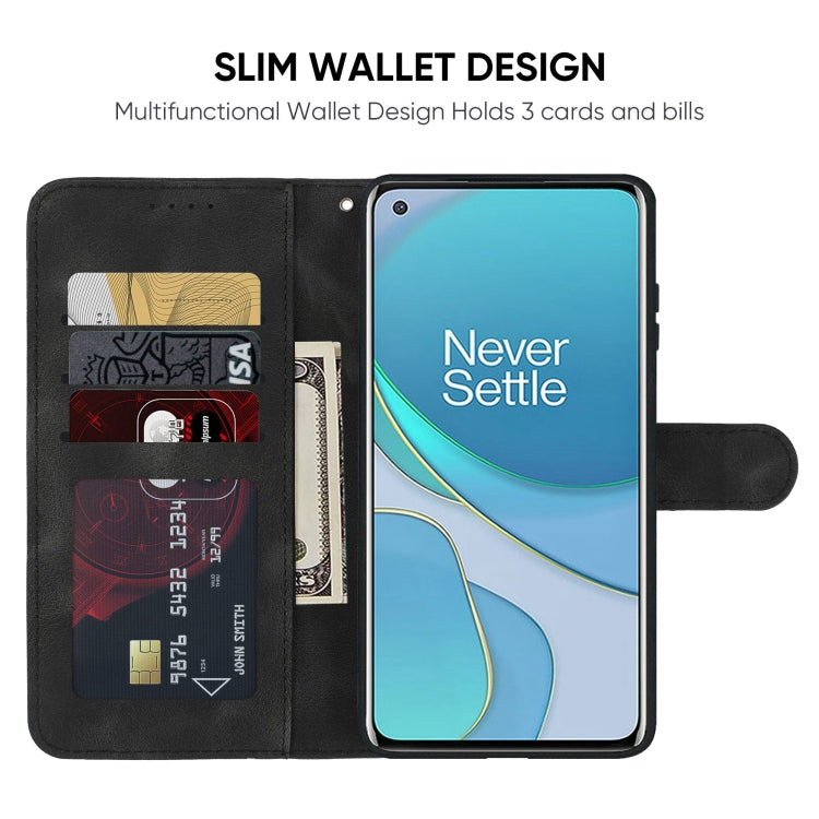 For OnePlus 8T Skin Feel Geometric Lines Leather Phone Case