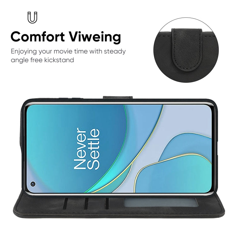 For OnePlus 8T Skin Feel Geometric Lines Leather Phone Case