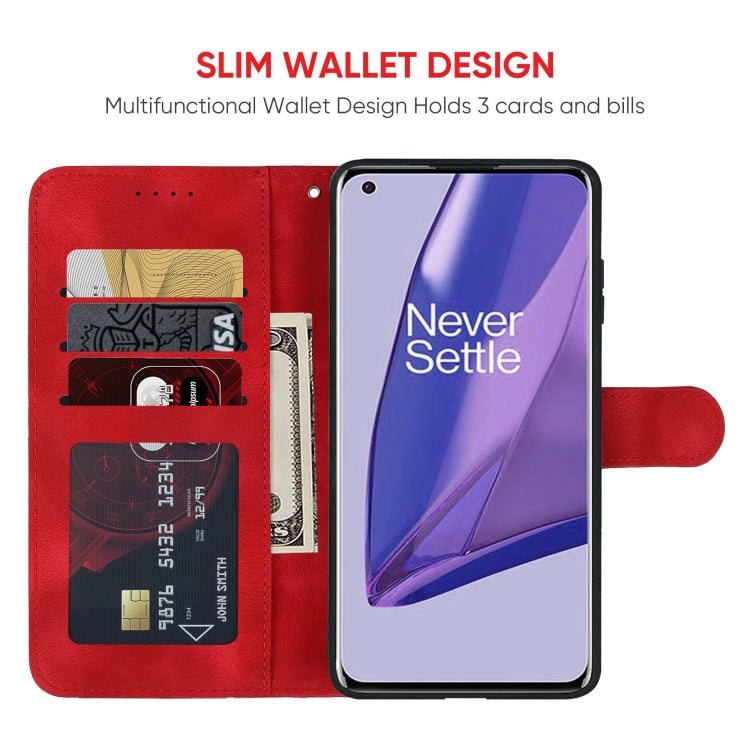 For OnePlus 9 Skin Feel Geometric Lines Leather Phone Case