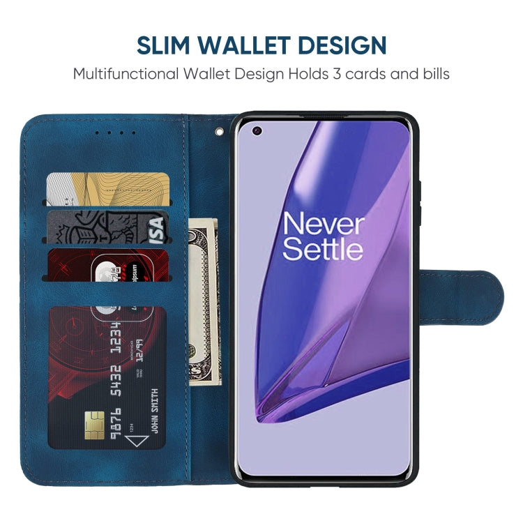 For OnePlus 9 Skin Feel Geometric Lines Leather Phone Case