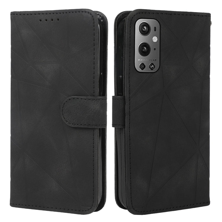 For OnePlus 9 Pro Skin Feel Geometric Lines Leather Phone Case