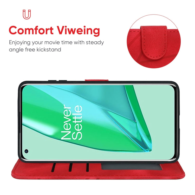 For OnePlus 9 Pro Skin Feel Geometric Lines Leather Phone Case
