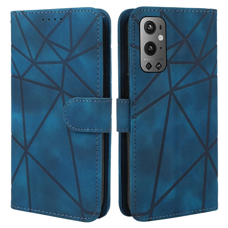 For OnePlus 9 Pro Skin Feel Geometric Lines Leather Phone Case