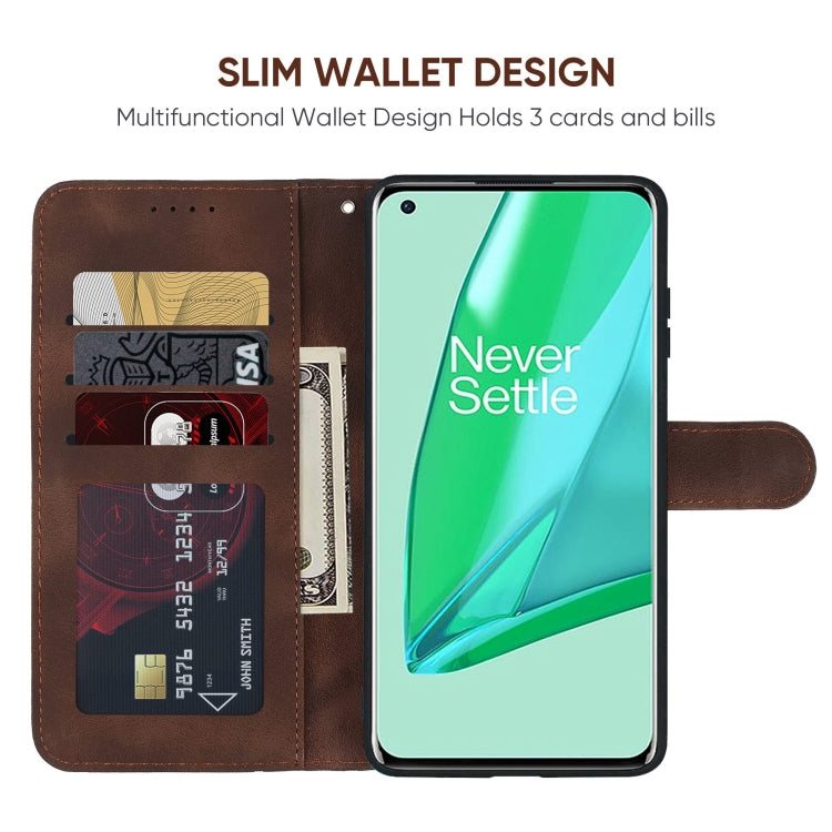 For OnePlus 9 Pro Skin Feel Geometric Lines Leather Phone Case
