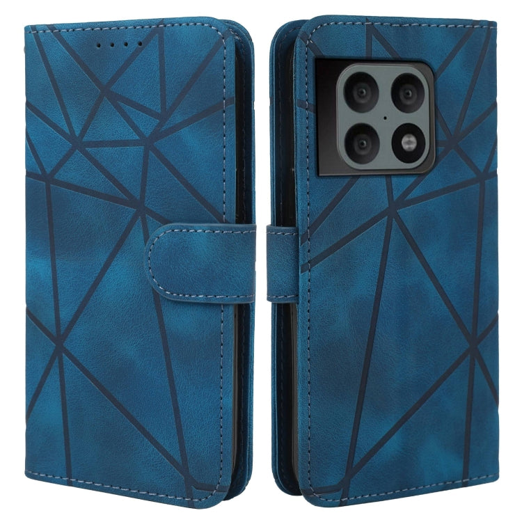 For OnePlus 10 Pro 5G Skin Feel Geometric Lines Leather Phone Case