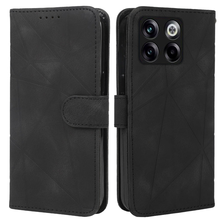 For OnePlus 10T Skin Feel Geometric Lines Leather Phone Case