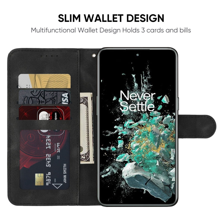 For OnePlus 10T Skin Feel Geometric Lines Leather Phone Case