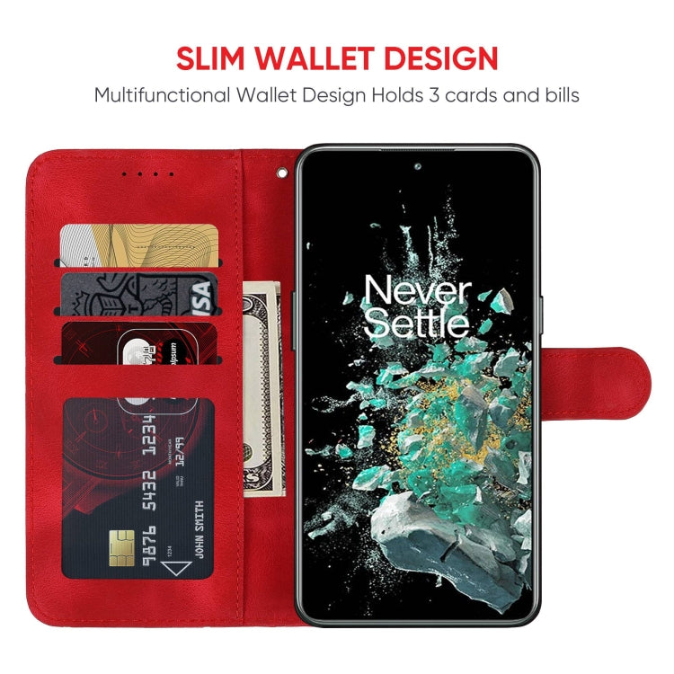 For OnePlus 10T Skin Feel Geometric Lines Leather Phone Case