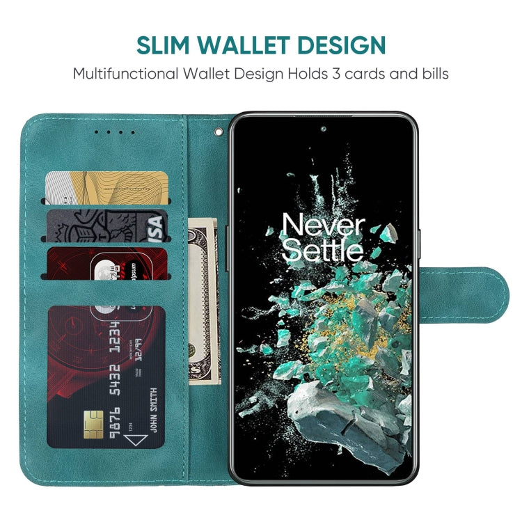 For OnePlus 10T Skin Feel Geometric Lines Leather Phone Case
