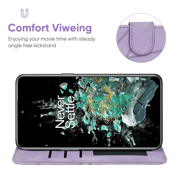 For OnePlus 10T Skin Feel Geometric Lines Leather Phone Case
