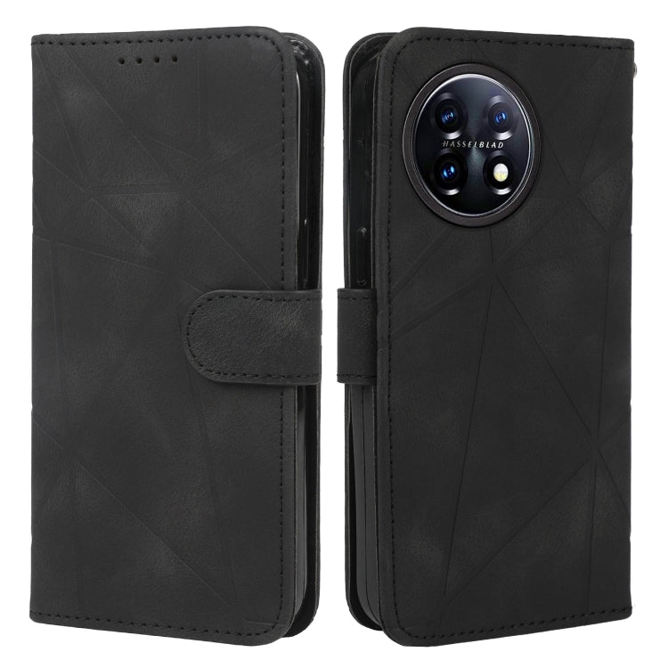 For OnePlus 11 Skin Feel Geometric Lines Leather Phone Case
