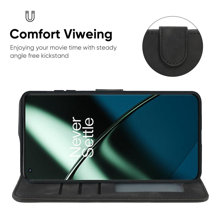 For OnePlus 11 Skin Feel Geometric Lines Leather Phone Case