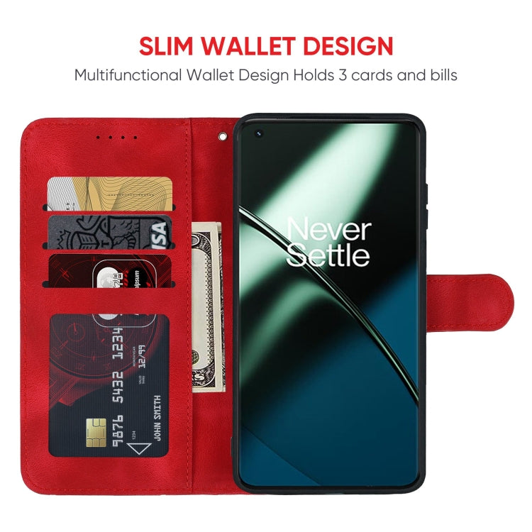 For OnePlus 11 Skin Feel Geometric Lines Leather Phone Case