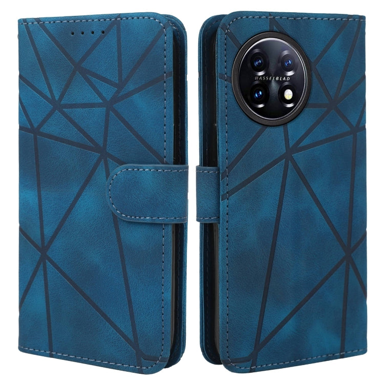 For OnePlus 11 Skin Feel Geometric Lines Leather Phone Case