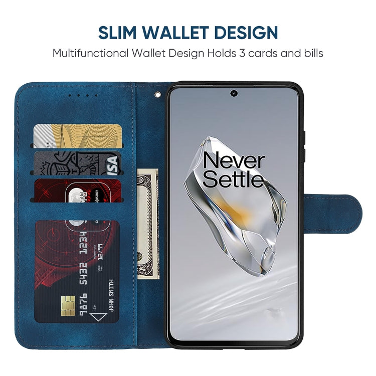 For OnePlus 12 Skin Feel Geometric Lines Leather Phone Case