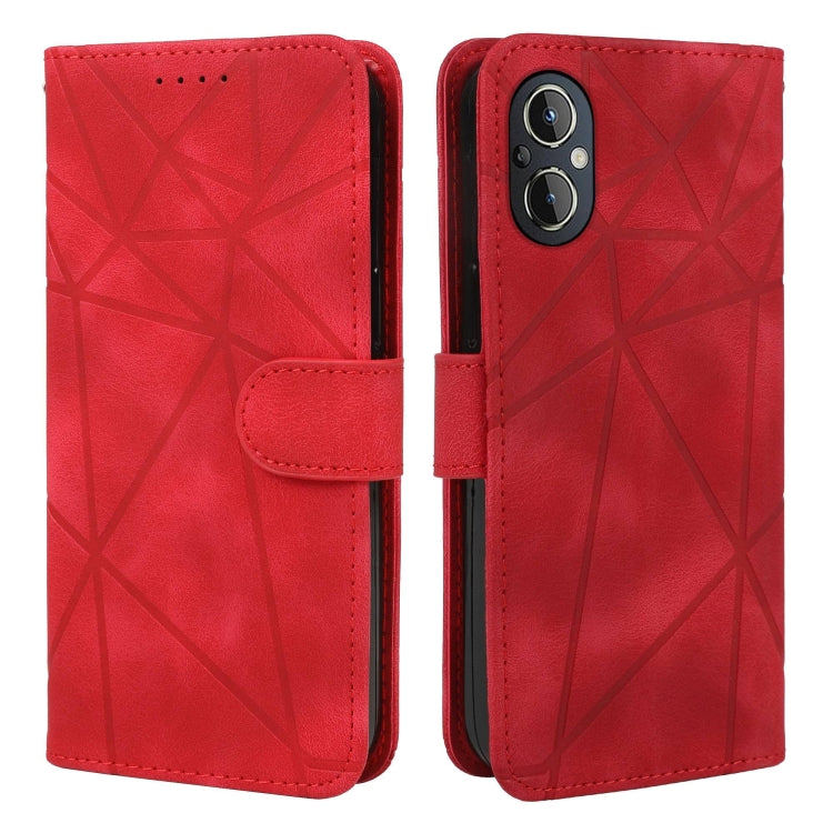 For OnePlus Nord N20 5G Skin Feel Geometric Lines Leather Phone Case