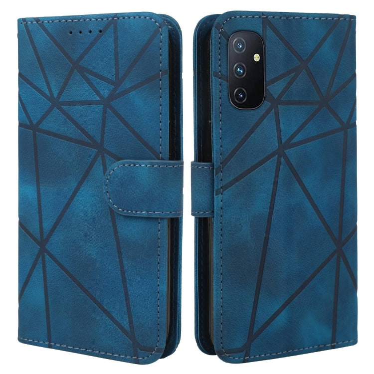 For OnePlus Nord N100 Skin Feel Geometric Lines Leather Phone Case