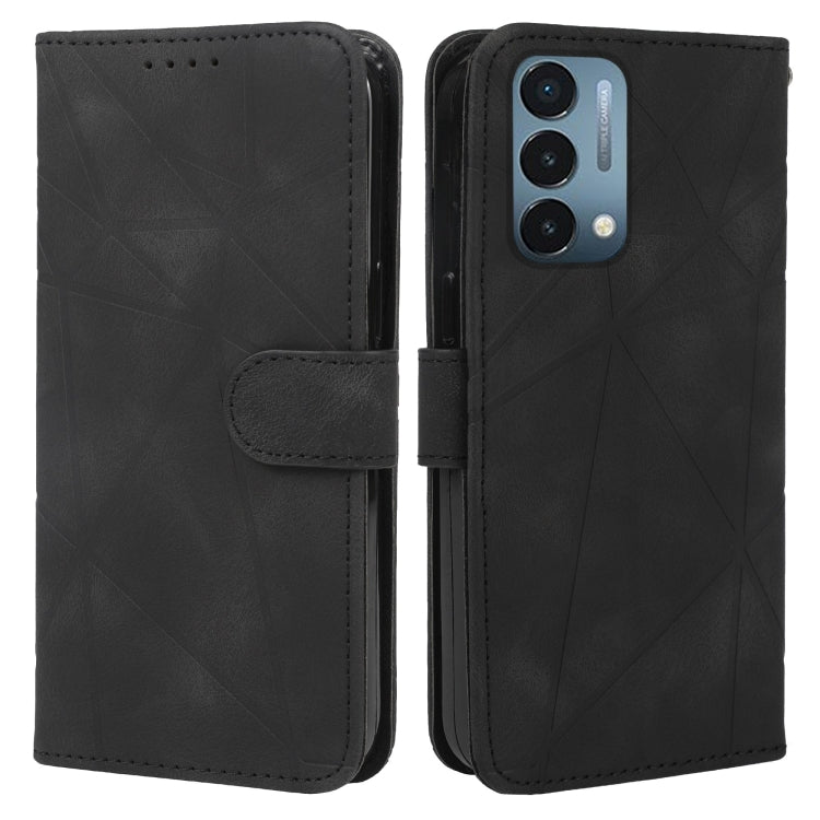 For OnePlus Nord N200 5G Skin Feel Geometric Lines Leather Phone Case