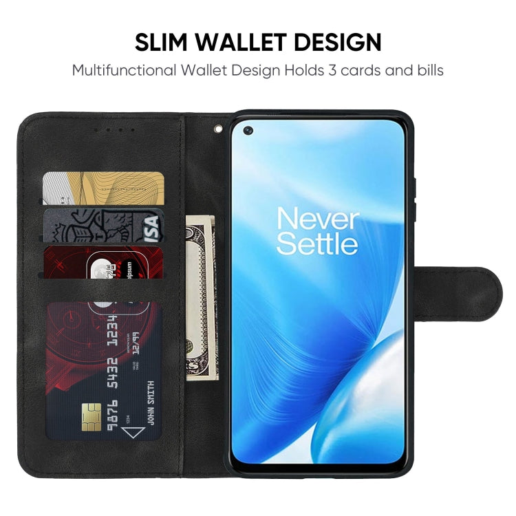 For OnePlus Nord N200 5G Skin Feel Geometric Lines Leather Phone Case