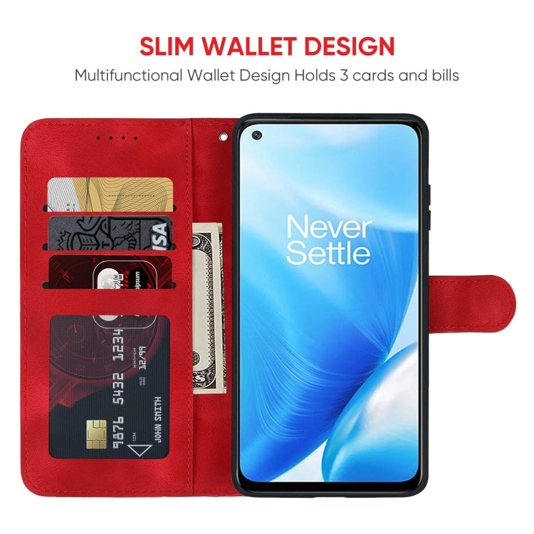For OnePlus Nord N200 5G Skin Feel Geometric Lines Leather Phone Case