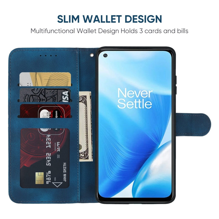 For OnePlus Nord N200 5G Skin Feel Geometric Lines Leather Phone Case
