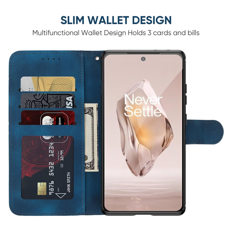 For OnePlus 12R / Ace 3 Skin Feel Geometric Lines Leather Phone Case
