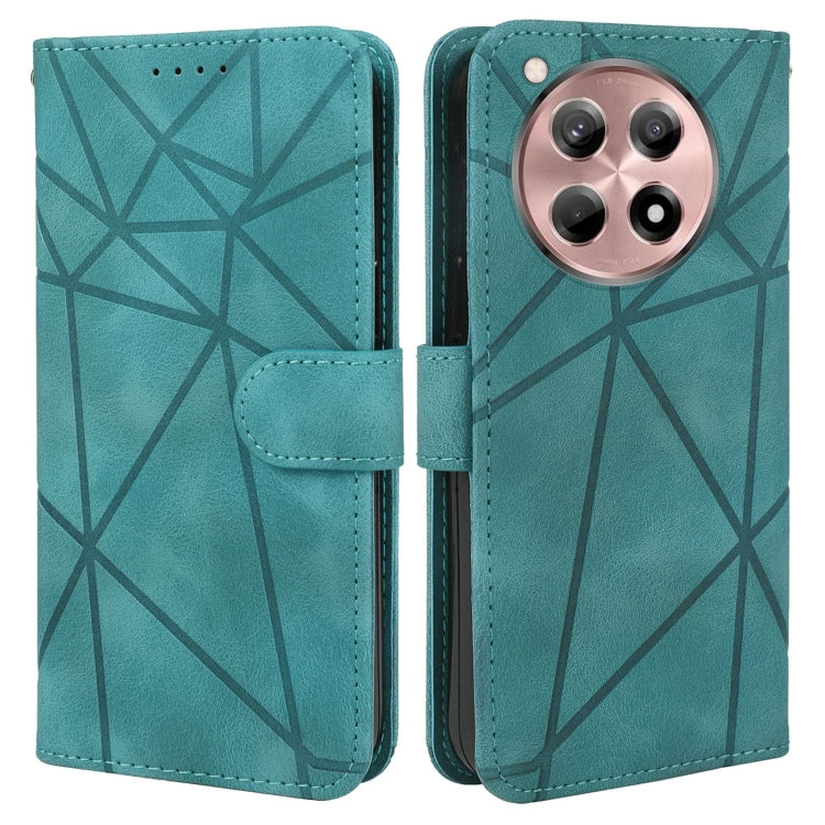 For OnePlus 12R / Ace 3 Skin Feel Geometric Lines Leather Phone Case