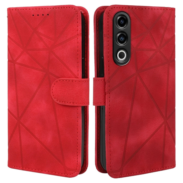 For OnePlus Ace 3V Skin Feel Geometric Lines Leather Phone Case