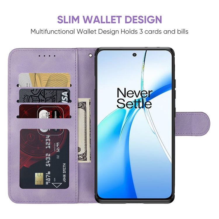 For OnePlus Ace 3V Skin Feel Geometric Lines Leather Phone Case