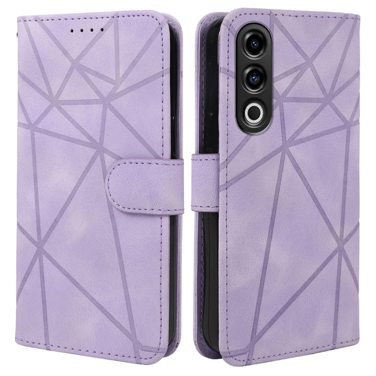 For OnePlus Nord CE4 Skin Feel Geometric Lines Leather Phone Case