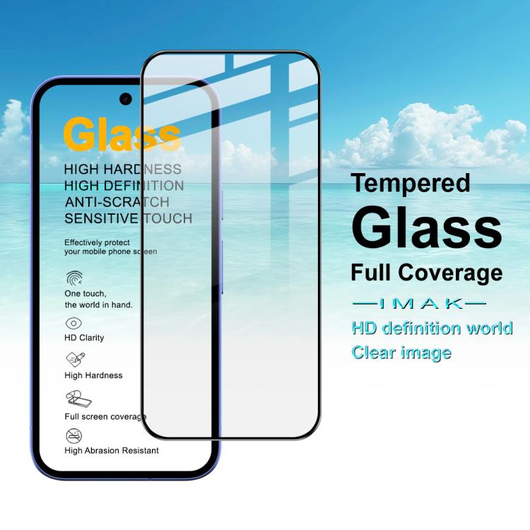 For Google Pixel 10a imak 9H Pro+ Series Surface Hardness Full Screen Tempered Glass Film