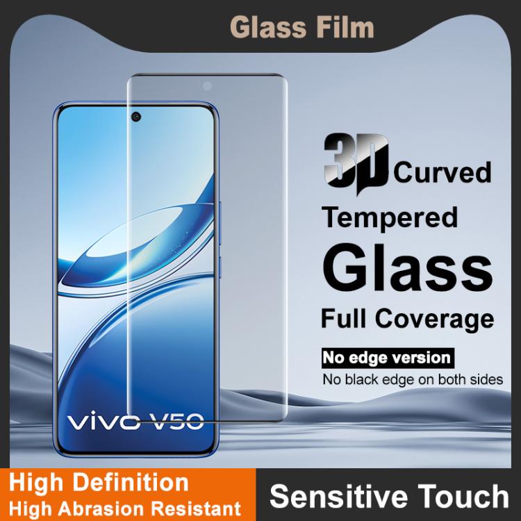 For vivo V50 5G imak No Edge Version 3D Curved Full Screen Tempered Glass Film